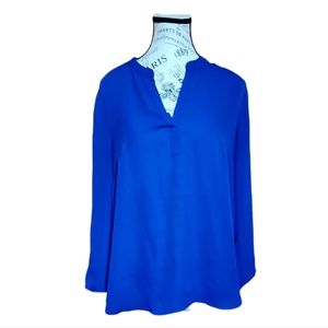Daniel Rainn Blue Long Sleeve Blouse, Large See Measurements no Tag